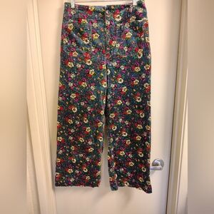 Anthropologie Vibrant Floral Straight Leg Pants